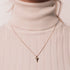 Shark Tooth Infinity Clasp Necklace by Lauren Howe | .925 Sterling Gold Vermeil | Black Crystal
